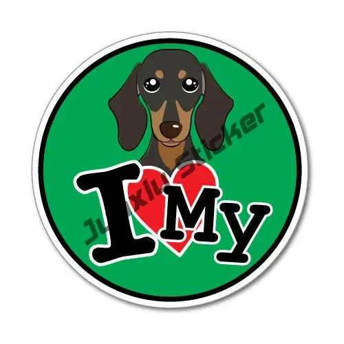 Aufkleber I love my dachshund