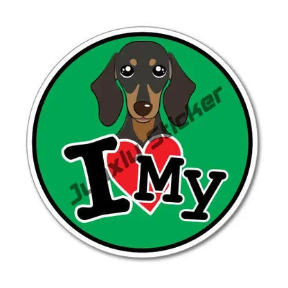 Aufkleber I love my dachshund