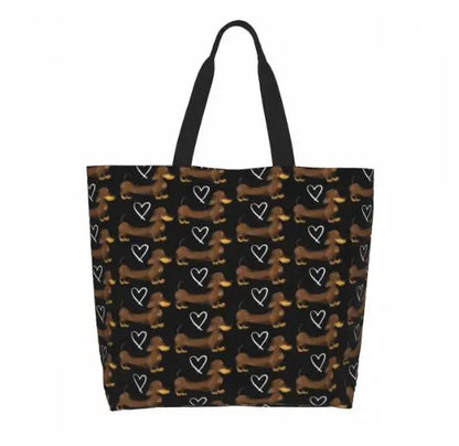 Handtasche mit süßen Dackelmotiven
