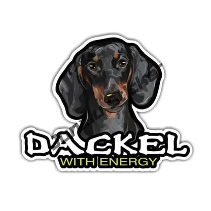 Sticker Aufkleber schwarzer Dackel