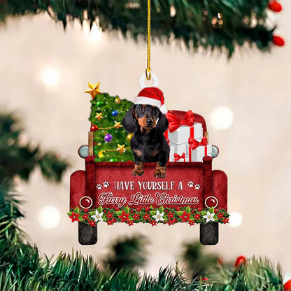 Dackel als Anhänger für den Weihnachtsbaum oder als Deko