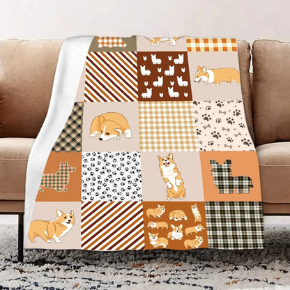 Fleece Decke mit Dackelmotiv in verschiedenen Designs