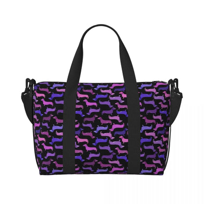 Tasche mit Dackelmotiven für Strand Gym Reise Shopping
