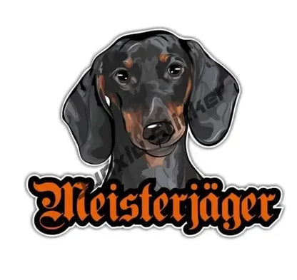 Sticker Aufkleber schwarzer Dackel