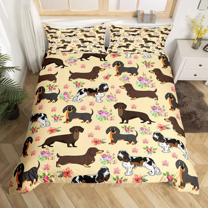 Bettwäsche mit verschiedenen Dackel- und Tiermotiven in den Größen 2 x 2 m und 1,35 x 2 m