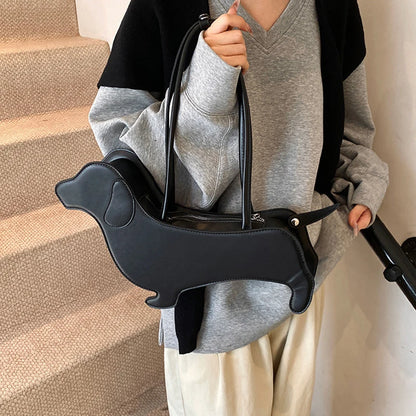 Handtasche Dackel aus PU-Leder