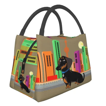 Thermotasche mit coolen Dackelmotiven