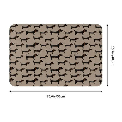 Fußmatte Badmatte mit Dackelmotiv Fußabstreifer 24 verschiedene Motive